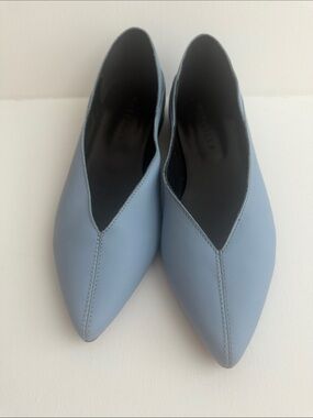 Women’s Pointed Toe Slip-On Flats - Light Blue